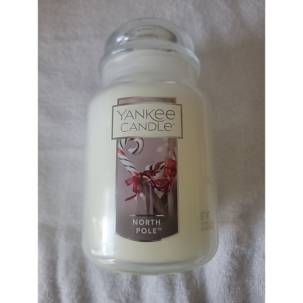 North Pole Large Yankee Candle Glass Jar Christmas & Holidays Scent 22oz ~ New
